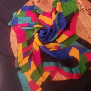 Liz Claiborne Multicolor Geometric Scarf